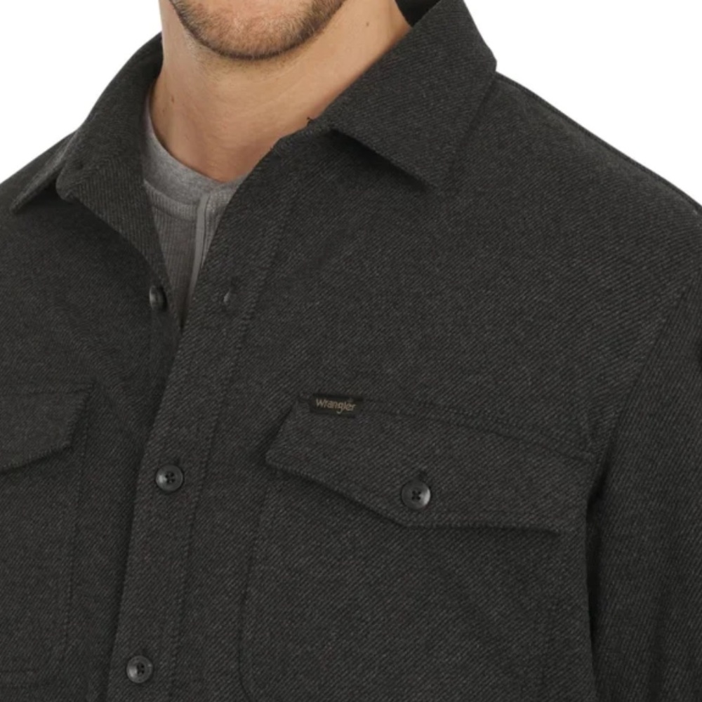 NWT. Wrangler Men's Brushed Knit Shirt - Picture 3 of 5